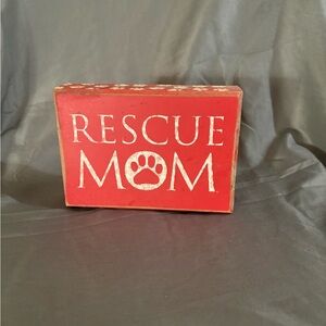 Rescue Mom Red Wall Decor